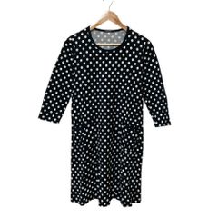 marimekko マリメッコ ドット柄七分袖ワンピース - メルカリ