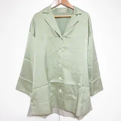 未使用 spick and span スピックアンドスパン 小花プリントシャツ ロングスリーブ ブラウス サイズF グリーン  レディース 古着 中古 USED