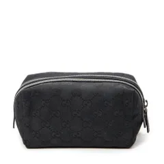[中古] GUCCI グッチ化粧ポーチ黒GGキャンバスA