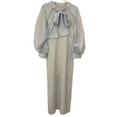 美品 CELFORD セルフォード 22AW ボレロ付きリブニットワンピース 38 サックス レディース 古着 中古 USED