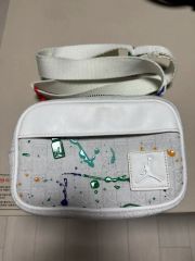JORDAN ミニトートバッグ モノグラム 白 ジャンプマン スプラッター