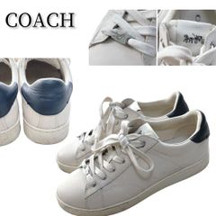 COACH レザー スニーカー 靴コーチ G4966 キャンバス コーテッド23