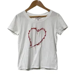 良品 Repetto レペット ハート ロゴ Tシャツ サイズXS ホワイト レディース 古着 中古 USEDのサムネイル