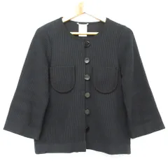 美品 Chloe クロエ リブニット ジャケット XSサイズ ブラック レディース 古着 中古 USEDのサムネイル
