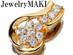 【ジュエリー極】ジュエリーマキ フラワーデザイン 良質天然ダイヤモンド0.38ct 高級K18YGペンダントヘッド h8533kv【送料無料】のサムネイル