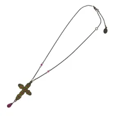 Michal Negrin ミハエルネグリン ネックレス  花モチーフ/十字架/ラインストーン    グリーン レディース / 240001205029のサムネイル