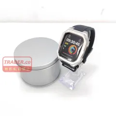 05w21573 Apple Watch対応   メタルフレーム シリコンバンド カスタムケース  ブラック  ユニセックス  ファッション雑貨  【中古品】