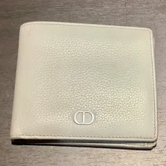 ディオールオム Dior HOMME CDプレート レザー 2つ折財布 カード入れ 小銭入れ 札入れ グレー メンズ 5E03/T2のサムネイル