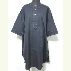 美品 yori ヨリ ストレッチプルオーバーチュニック ワンピース YR1924-074SM F ネイビー レディース 古着 中古 USEDのサムネイル