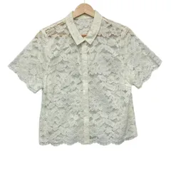 Diagram GRACE CONTINENTAL(ダイアグラム) 半袖シャツブラウス サイズ38 M レディース - 白 レース/シースルーのサムネイル