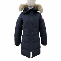 良品☆CANADA GOOSE カナダグース 2302JL MACKENZIE PARKA マッケンジー ファー・フード付 ダウンコート ネイビー S 正規品 レディース