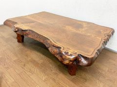 花梨 無垢 一枚板 座卓 幅151cm 高級 和モダン ローテーブル 送料込み