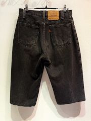 Levi's 550 90's USA製 後染めブラック デニムショーツ W28 - メルカリ