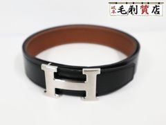 エルメス HERMES コンスタンス シルバー リバーシブル レザー ブラック