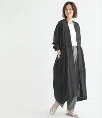 【OMNES】オムネス リネンコットンボイルロングジレカーディガンのサムネイル