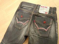 45R 空比古 ダメージ加工 デニムパンツ 馬革パッチ 29 インディゴ 