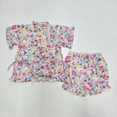 美品♡】パンパンチュチュ フリル甚平 桜 ドレスアップリボン ベビー 
