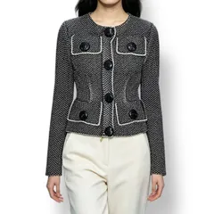 極美品 LOUIS VUITTON ルイ ヴィトン ノーカラージャケット ブラックのサムネイル