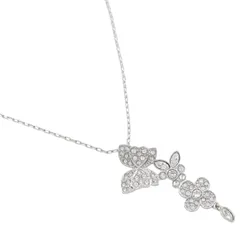 【SWAROVSKI】スワロフスキー エデン バタフライ フラワー クリスタル×金属製 シルバー レディース 4.4g ネックレス