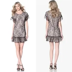 RED Valentino レース ミニONE PIECE 66 メッシュ フリルのサムネイル