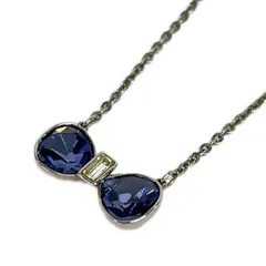 SWAROVSKI(スワロフスキー) ネックレス - シルバー×パープル リボンのサムネイル