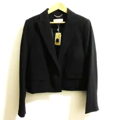 新品同様 24SS MICHAEL KORS マイケルコース クレープ シングルジャケット サイズ00 ブラック レディース 古着 中古 USEDのサムネイル