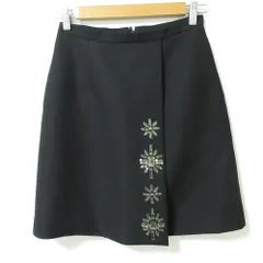 美品 24AW LOULOU WILLOUGHBY ルルウィルビー ビジューミニスカート 21242011160 サイズ2 ブラック レディース 古着 中古 USEDのサムネイル