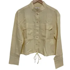 良品 24SS BANANA REPUBLIC バナナリパブリック テンセルリネン シャツジャケット ブラウス サイズМ イエロー レディース 古着 中古 USEDのサムネイル