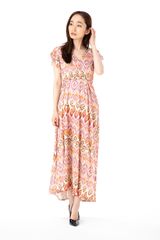 新品 ダーマコレクション ワンピース カシュクール オレンジ Aライン 