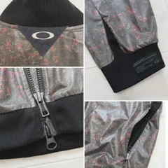 OAKLEY ジップナイロンジャケット　総柄ブルゾン　XL