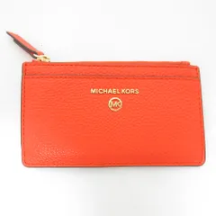 美品 MICHAEL KORS マイケルコース オーガナイザーケース カードケース コインウォレット オレンジ レディース 古着 中古 USED