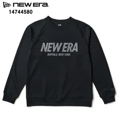 NEW ERA ニューエラ 14744580 ドライスウェット クルーネック ブラック パフォーマンスアパレル トップス【ニューエラ スウェット クルーネック プルオーバー ラグランスリーブ 吸汗速乾 帯電防止 フラッグロゴ ユニセックス 新品】のサムネイル