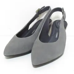 美品 ROCKPORT ロックポート バックストラップ ポインテッドトゥ パンプス サンダル 25cm グレー レディース 古着 中古 USED