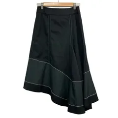 3.1 Phillip lim(スリーワンフィリップリム) ロングスカート サイズ0 XS レディース美品  - 黒×白 変形デザイン/異素材切替のサムネイル