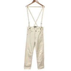 良品 JOHNBULL ジョンブル サスペンダーワークパンツ デニム ジーンズ AP538 サイズSS アイボリー レディース 古着 中古 USED