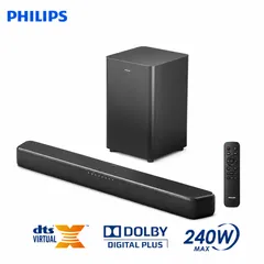 philips サウンドバー 2.1ch サブウーファー 240W ワイヤレス 120W ホームシアター シアターバー 無線 bluetooth5.4 HDMI ARC PHILIPS サウンドバー&サブウーファーセット TAB5309のサムネイル