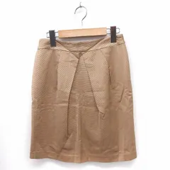 ユナイテッドアローズ UNITED ARROWS スカート コクーン ひざ丈 ジップ シンプル 36 ブラウン 茶 /FT34