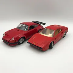 ブラーゴ　フェラーリ 308 GTB　ポルシェ 911　２台セット　ミニカー　モデルカー　Bburago　Ferrari　Porsche　#i00160のサムネイル