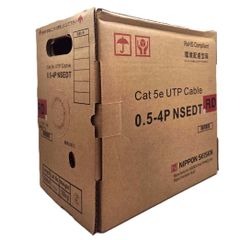 X05143》日本製線 Cat5e UTP Cable 0.5-4P NSEDT (赤色) 300m LAN