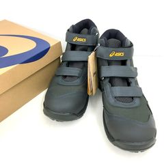 アシックスasics cp216限定品グラファイトグレー安全靴 ベルクロ式