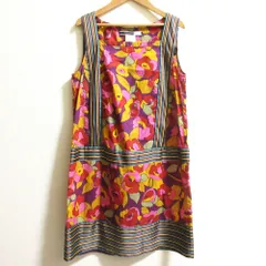 美品 SPORTMAX スポーツマックス マックスマーラ フラワープリント ノースリーブワンピース サイズ40 パープル レディース 古着 中古 USEDのサムネイル