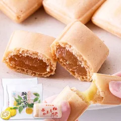 【送料無料】【ポスト投函】和歌山県産柚子使用☆ほどよい酸味とやさしい甘みの柚もなか 6個入り×2袋のサムネイル