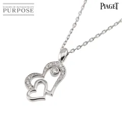 ピアジェ PIAGET ライムライト ダブル ハート ダイヤ ネックレス 42cm K18 WG 750 Lime light Necklace 90318961のサムネイル