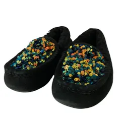 美品 UGG アグ W ANSLEY STELLAR SEQUIN ムートン シューズ 22cm ブラック レディース 古着 中古 USEDのサムネイル