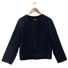 良品 A.P.C. アーペーセー 中綿 ノーカラージャケット サイズL チャコール レディース 古着 中古 USEDのサムネイル