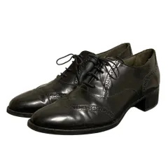 良品 Spick & Span スピックアンドスパン ウイングチップ パンプス シューズ サイズ38 24cm程度 ブラック レディース 古着 中古 USEDのサムネイル