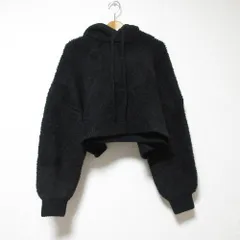 美品 CLANE クラネ ボアニットパーカー サイズ1 ブラック レディース 古着 中古 USEDのサムネイル