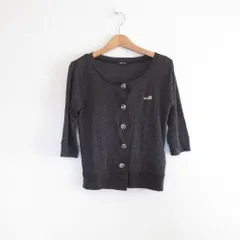 美品 MILK ミルク ラメ ニットカーディガン ブラック レディース 古着 中古 USEDのサムネイル