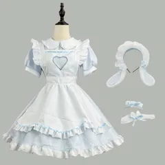 萌えメイド服 可愛い ロリータ 可愛い子 メイドコスプレ 大きいサイズ  コンカフェ ハロウィン メイド仮装 メイドコスチューム メイド レディース メイド  メイドカフェ 喫茶店 イベント パーティー 学園祭 撮影 文化祭 ハロウィン#iunha