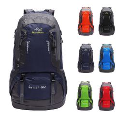 Hiking Backpack, 60L Large Capacity, Emergency Bag, Backpack, Rucksack, Trekking Backpack, Hiking, Travel, Excursion, Lightweight, Water-Repellent, Outdoor, Unisex, Women's, Men's
